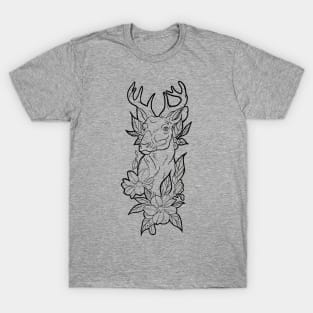 Deer in flowers T-Shirt